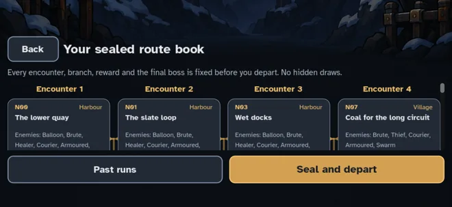 The sealed expedition route preview