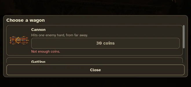 The workshop where players choose bounded permanent upgrade paths